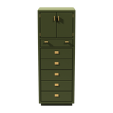 20.25" Unfinished 6 Drawer 2 Door Drexel Vintage Tallboy #08783