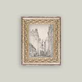 New York Sketch Framed Antique Art