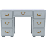 48" Unfinished 7 Drawer Artefacts Vintage Desk #08692