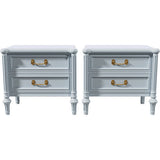 25.5" Unfinished 3 Drawer Vintage Side Table Set of 2 #08793