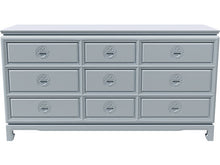 Load image into Gallery viewer, 60&quot; Unfinished 9 Drawer Vintage Dresser #08598
