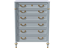 Load image into Gallery viewer, 36.25&quot; Unfinished 6 Drawer Baker Furniture Vintage Tallboy #07950
