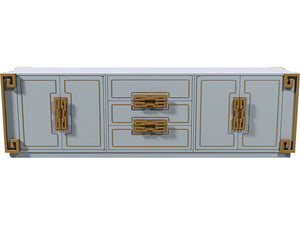 105" Unfinished 4 Door 3 Drawer Mastercraft Furniture co. Vintage Buffet #07991