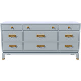 66" Unfinished 9 Drawer Vintage Dresser #08774