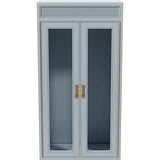 26" Unfinished 2 Door Vintage Hutch Top Set of 2 #08805