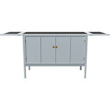 43.5"-66" Unfinished 2 Door Vintage Bar Cart #08812