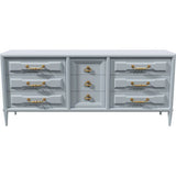 72" Unfinished 9 Drawer Vintage Dresser #08541