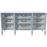 64" Unfinished 9 Drawer Vintage Dresser #08605