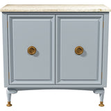 34.25" Unfinished 2 Door Vintage Marble Top Buffet #08849