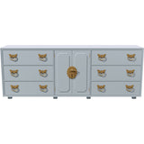 80" Unfinished 2 Door 6 Drawer Vintage Buffet #08815
