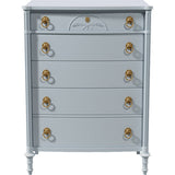 36" Unfinished 5 Drawer Vintage Tallboy #08694