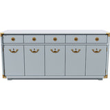 66" Unfinished 4 Door 3 Drawer Drexel Vintage Buffet #08858