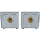 24" Unfinished 2 Door Vintage Side Table Set of 2 #08820