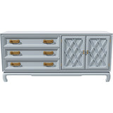 68" Unfinished 2 Door 3 Drawer Vintage Buffet #08822