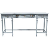 54" Unfinished 3 Drawer Thomasville Vintage Console Table #08785