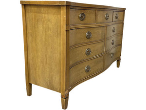 54" Unfinished 8 Drawer Bassett Furniture Vintage Dresser #08396