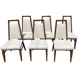 19" Unfinished Vintage Chair Set of 6 + 8.5 Yards Fabric #08478