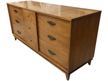 Load image into Gallery viewer, 64&quot; Unfinished 9 Drawer Kent Coffey Vintage Dresser #08315
