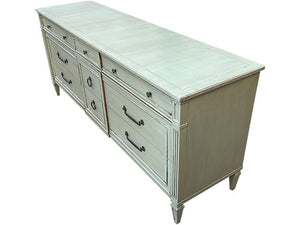 74" Unfinished 9 Drawer Henredon Vintage Dresser #08448