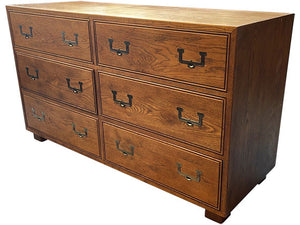 52" Unfinished 6 Drawer Henredon Vintage Dresser #08322