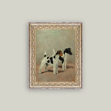 Two Fox Terriers Framed Antique Art