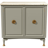 34.25" Unfinished 2 Door Vintage Marble Top Buffet #08849