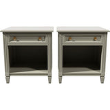 22" Unfinished 1 Drawer Kindel Vintage Nightstand Set of 2 #08623