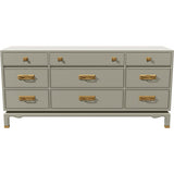 66" Unfinished 9 Drawer Vintage Dresser #08774