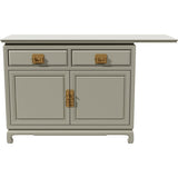 42"-54" Unfinished 2 Door 2 Drawer Vintage Bar Cart #08837