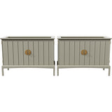 38" Unfinished 2 Door Vintage Open Tops Dresser Set of 2 #08799