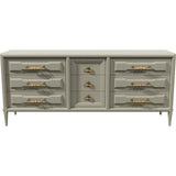 72" Unfinished 9 Drawer Vintage Dresser #08541