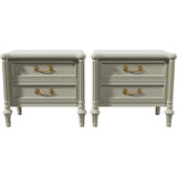 25.5" Unfinished 3 Drawer Vintage Side Table Set of 2 #08793