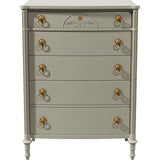 36" Unfinished 5 Drawer Vintage Tallboy #08694