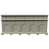 88" Unfinished 8 Drawer 5 Door Vintage Buffet #08644