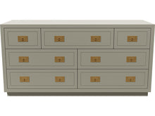 Load image into Gallery viewer, 64&quot; Unfinished 7 Drawer Henredon Vintage Dresser #08332
