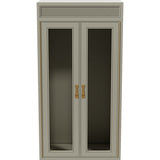 26" Unfinished 2 Door Vintage Hutch Top Set of 2 #08805