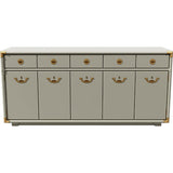 66" Unfinished 4 Door 3 Drawer Drexel Vintage Buffet #08858