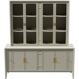 66" Unfinished 8 Door Vintage Hutch #08759
