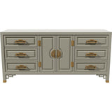 66" Unfinished 6 Drawer 2 Door Vintage Buffet #08550