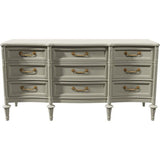 64" Unfinished 9 Drawer Vintage Dresser #08605