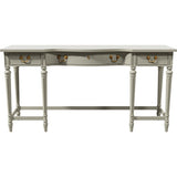 54" Unfinished 3 Drawer Thomasville Vintage Console Table #08785