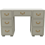 48" Unfinished 7 Drawer Artefacts Vintage Desk #08692