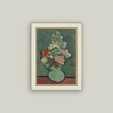Green Vase Framed Antique Art