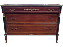Load image into Gallery viewer, 49&quot; Finished Hamilton Gloss 3 Drawer Vintage Dresser #08305
