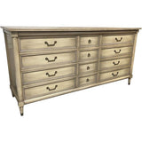 67.75" Unfinished 12 Drawer Vintage Dresser #08381