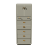 20.25" Unfinished 6 Drawer 2 Door Drexel Vintage Tallboy #08783