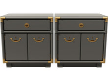 Load image into Gallery viewer, 24.5&quot; Unfinished 1 Drawer 2 Door Drexel Vintage Nightstand Set of 2 #08505
