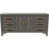 66" Unfinished 6 Drawer 2 Door Vintage Buffet #08550