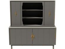 Load image into Gallery viewer, 67&quot; Unfinished 4 Door Vintage Hutch #08535
