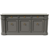 72" Unfinished 3 Door 3 Drawer Drexel Vintage Buffet #08860